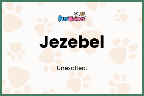 Jezebel dog name meaning