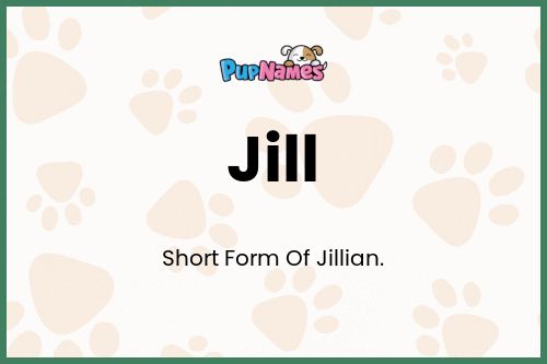 Jill dog name meaning