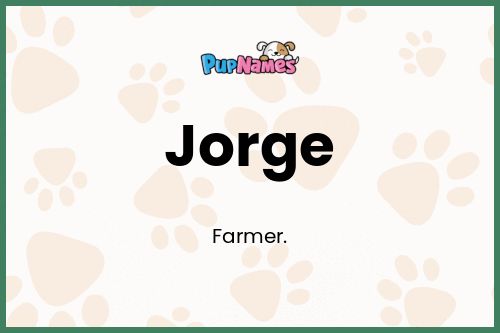 Jorge dog name meaning