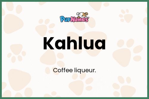 Kahlua dog name meaning