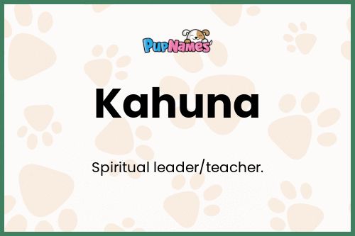 Kahuna dog name meaning