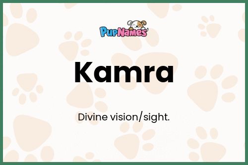 Kamra dog name meaning