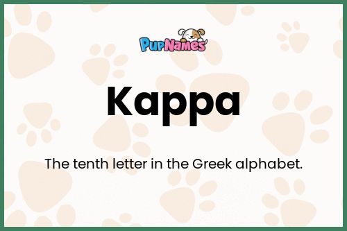 Kappa dog name meaning