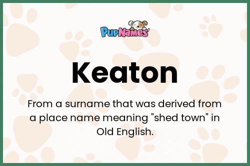 Keaton dog name meaning