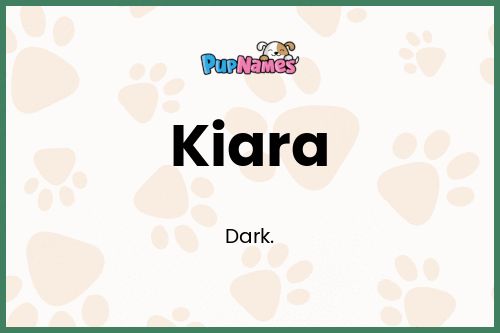 Kiara dog name meaning