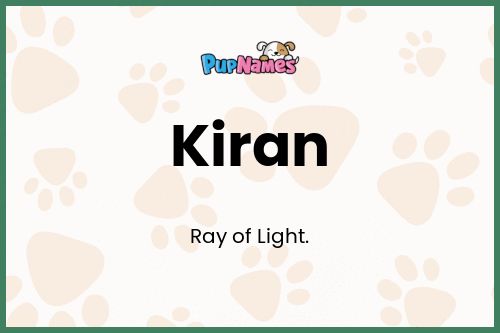 Kiran dog name meaning