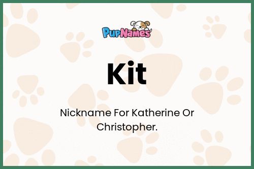 Kit dog name meaning