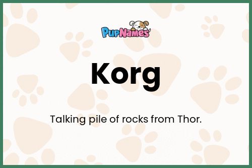 Korg dog name meaning