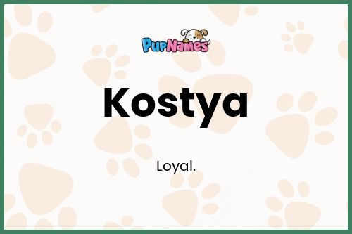 Kostya dog name meaning