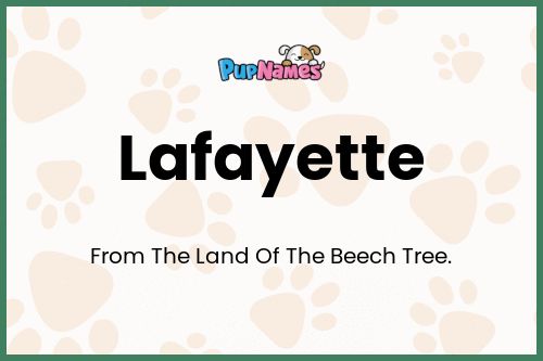 Lafayette dog name meaning