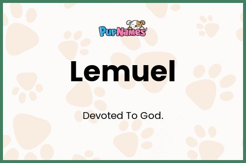 Lemuel dog name meaning