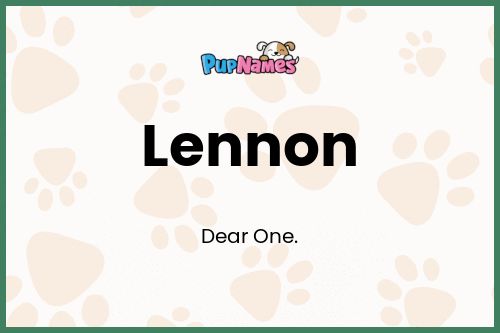 Lennon dog name meaning