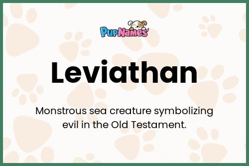 Leviathan dog name meaning