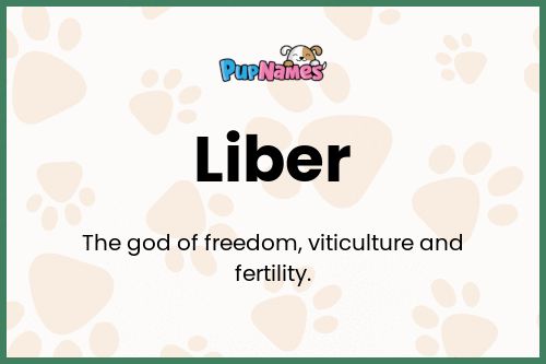 Liber dog name meaning