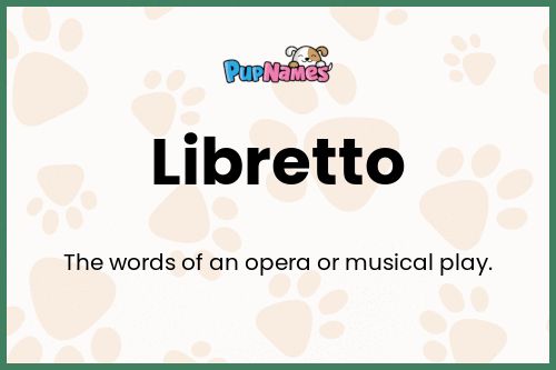 Libretto dog name meaning