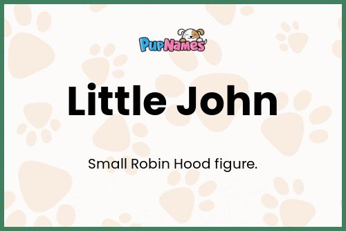 Little John dog name meaning