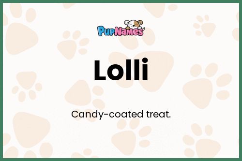 Lolli dog name meaning