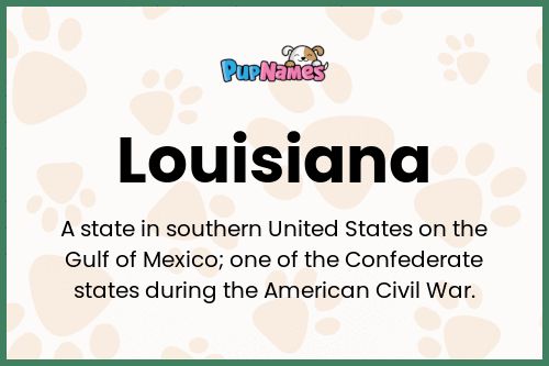 Louisiana dog name meaning