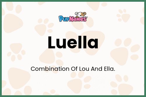 Luella dog name meaning