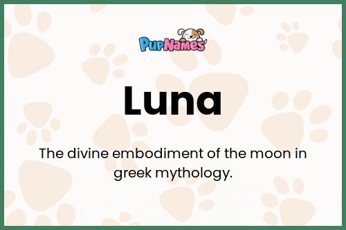 Luna dog name meaning