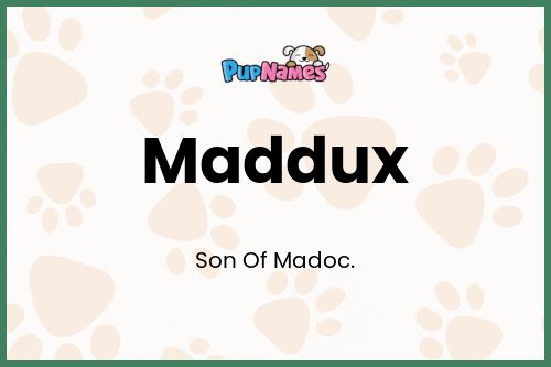 Maddux dog name meaning