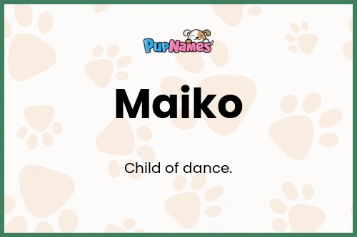 Maiko dog name meaning