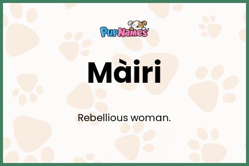 Màiri dog name meaning