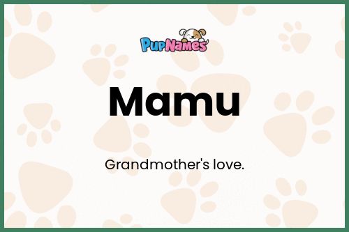 Mamu dog name meaning