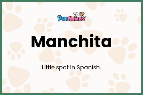 Manchita dog name meaning