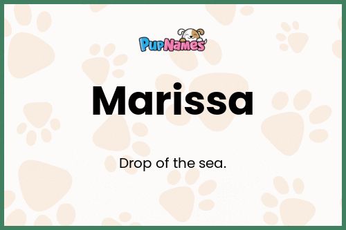 Marissa dog name meaning