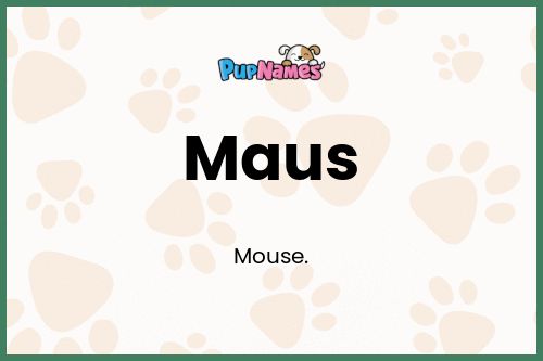 Maus dog name meaning