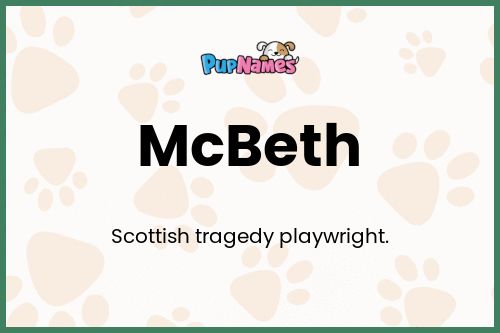 McBeth dog name meaning