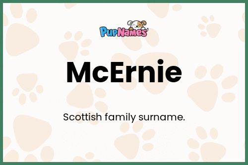McErnie dog name meaning