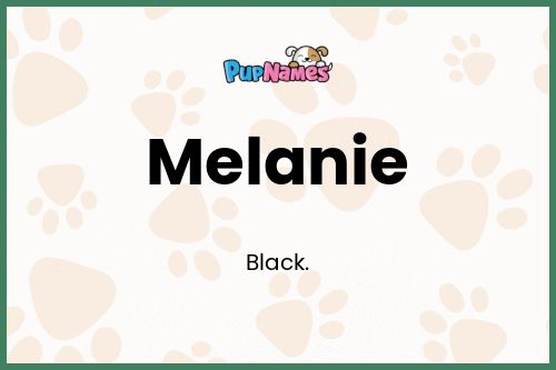 Melanie dog name meaning