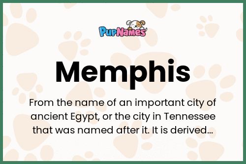 Memphis dog name meaning