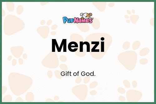 Menzi dog name meaning