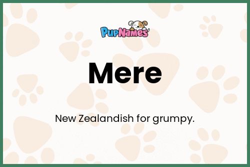 Mere dog name meaning