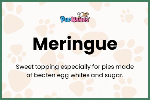 Meringue dog name meaning