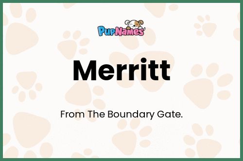 Merritt dog name meaning