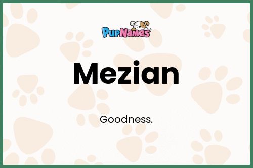 Mezian dog name meaning