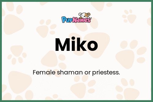 Miko dog name meaning