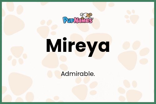 Mireya dog name meaning