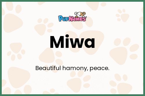 Miwa dog name meaning