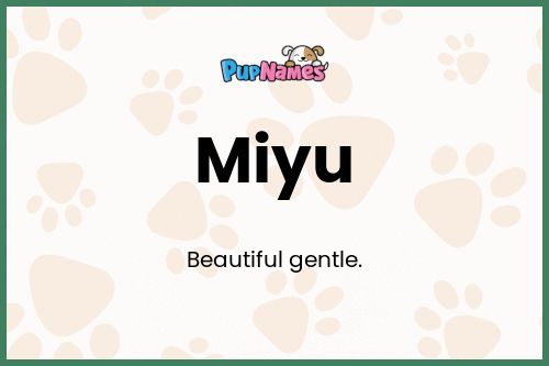 Miyu dog name meaning