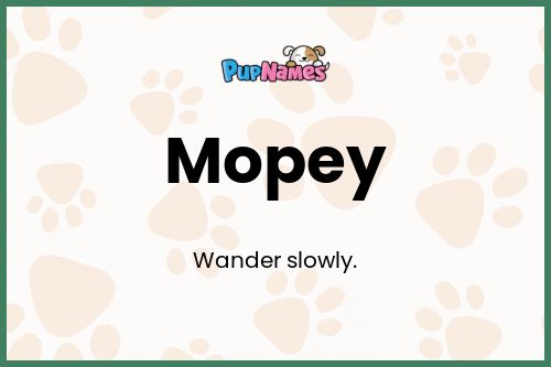 Mopey dog name meaning