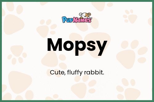 Mopsy dog name meaning