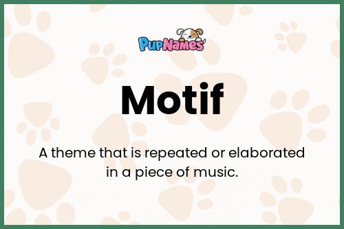 Motif dog name meaning