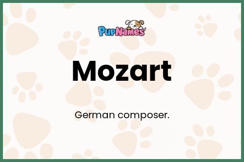 Mozart dog name meaning
