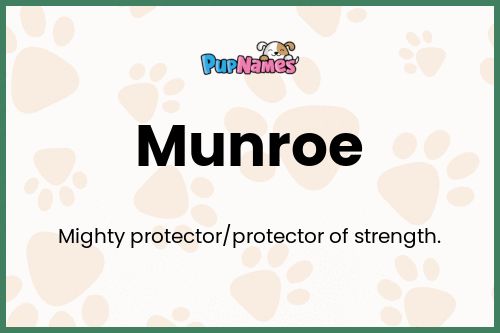 Munroe dog name meaning