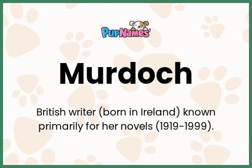 Murdoch dog name meaning